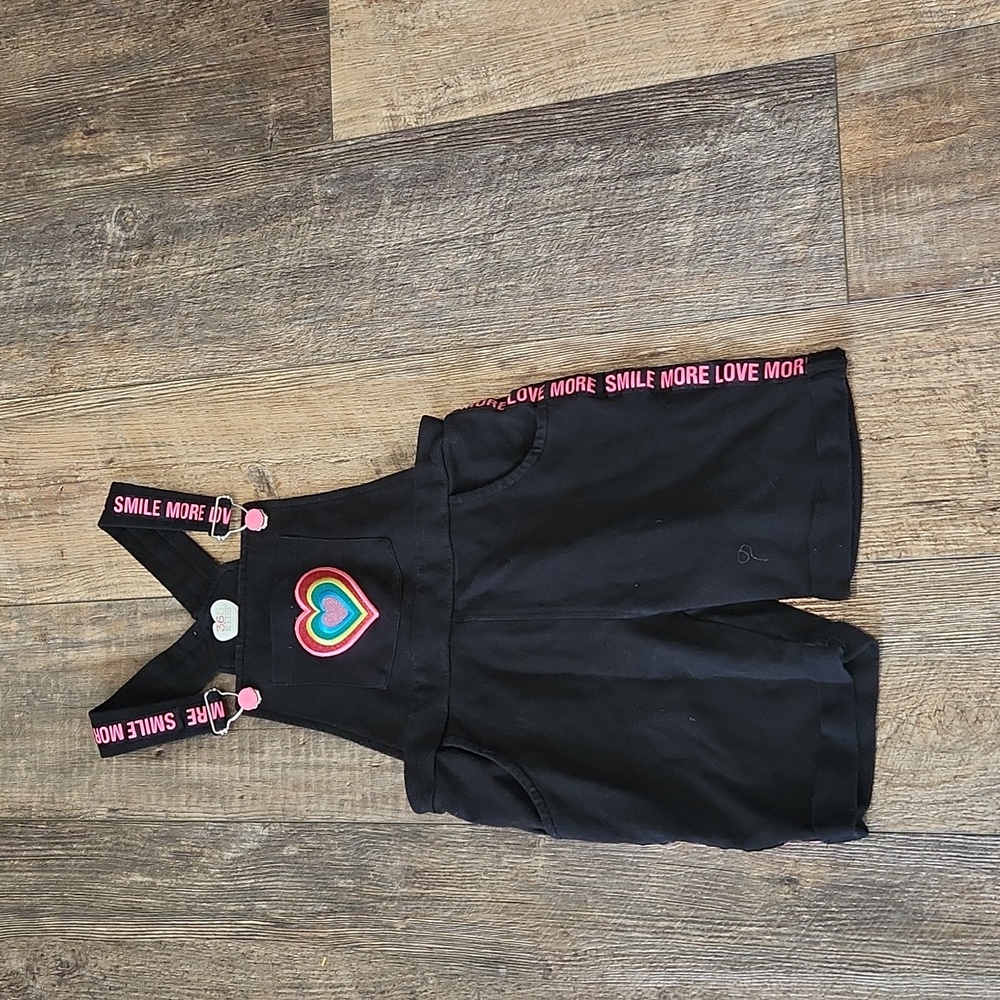 Garanimals Black Overalls with Colorful Heart